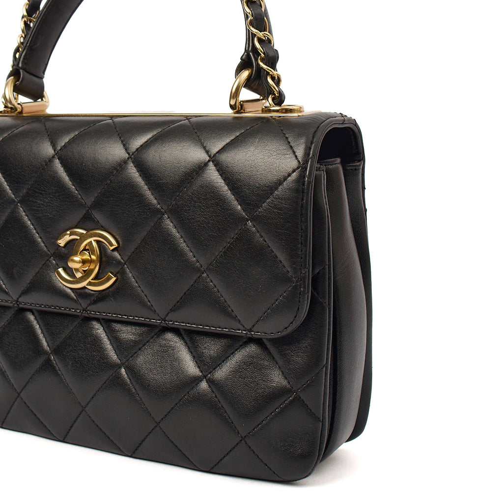 Chanel Tote Trendy CC in Black, Lambskin Leather — Alternate View 8