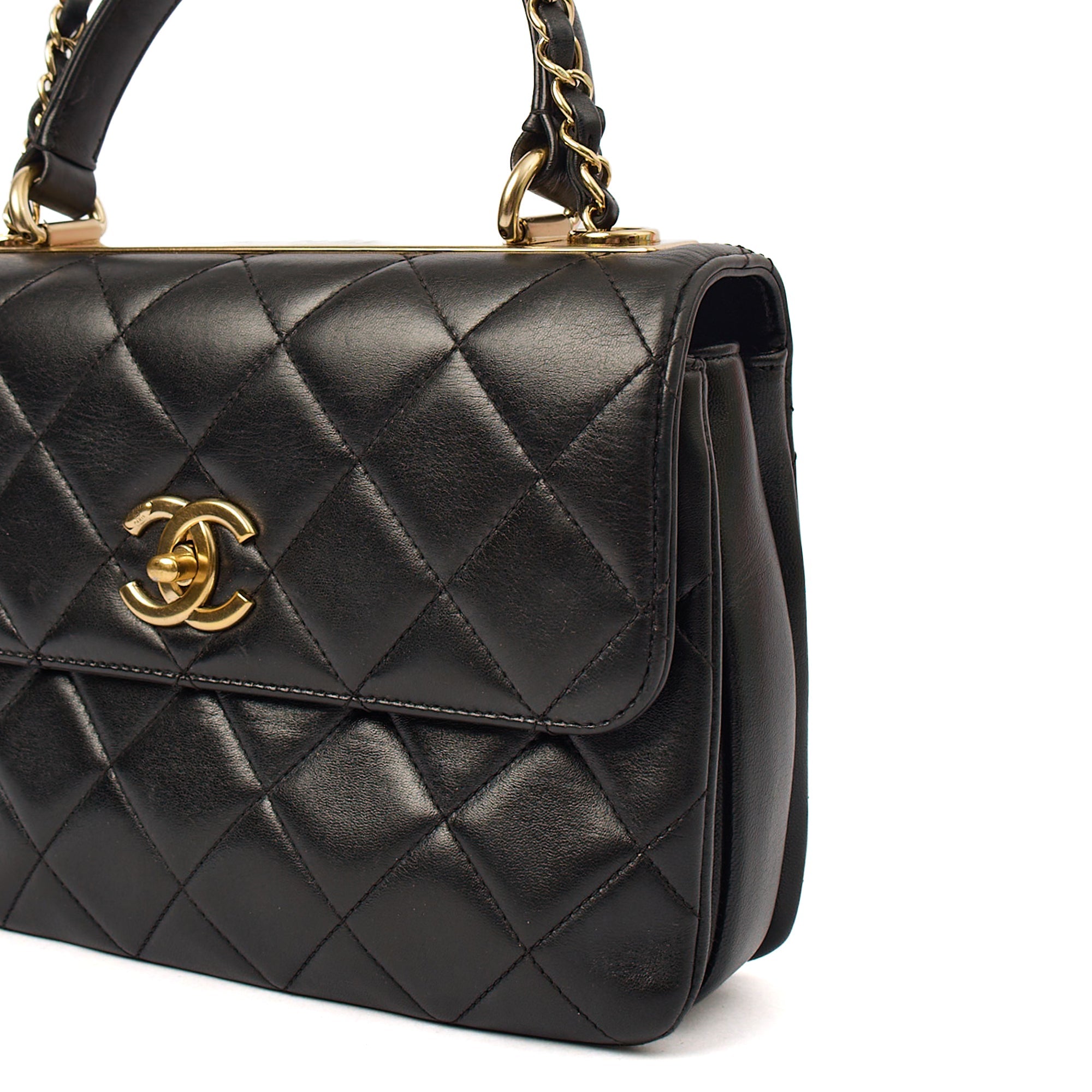 Chanel Tote Trendy CC in Black, Lambskin Leather — Alternate View 8