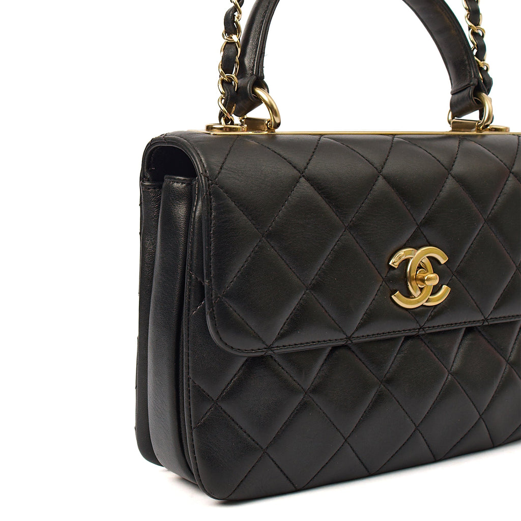 Chanel Tote Trendy CC in Black, Lambskin Leather — Lifestyle View