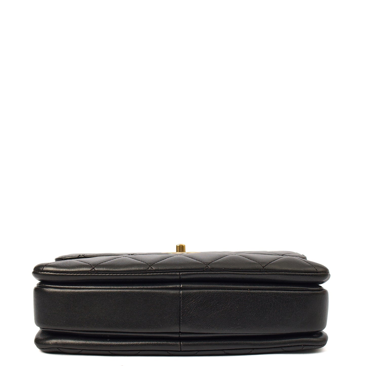 Chanel Tote Trendy CC in Black, Lambskin Leather — Detail View