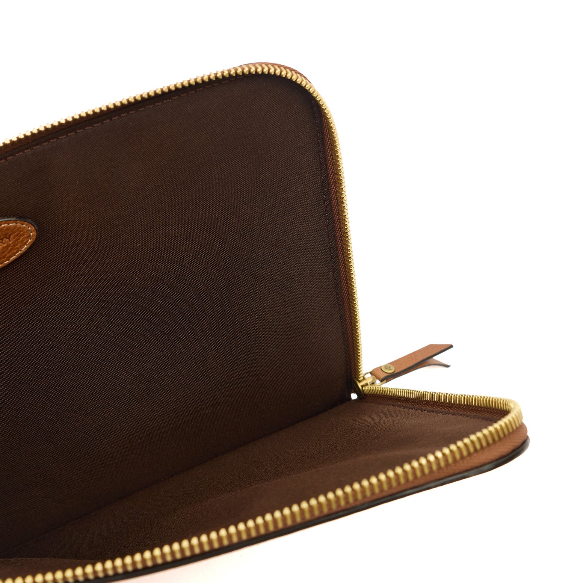 Mulberry Clutch Pouch in Oak, Calfskin Leather — Alternate View 14