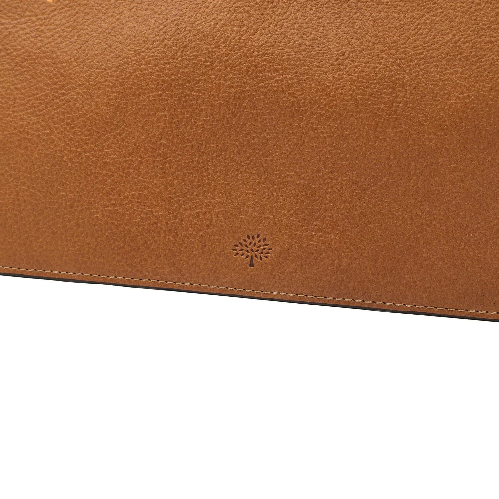 Mulberry Clutch Pouch in Oak, Calfskin Leather — Detail View