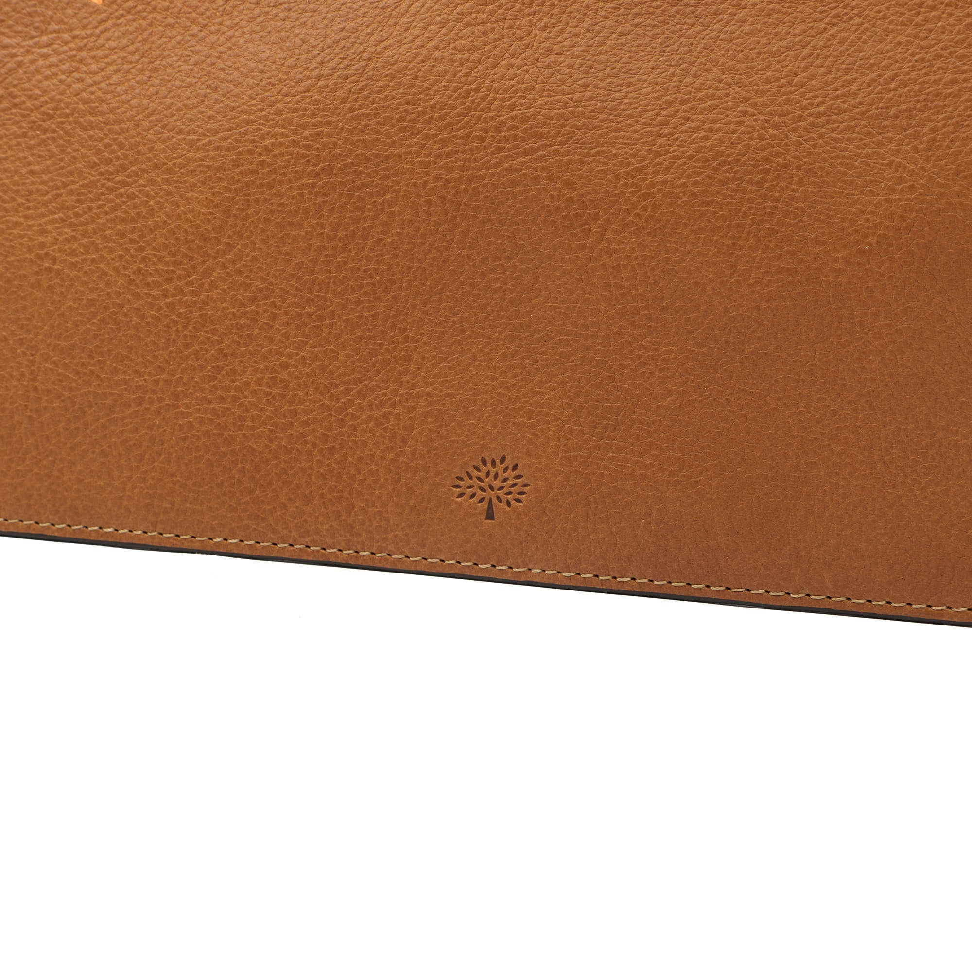 Mulberry Clutch Pouch in Oak, Calfskin Leather — Detail View