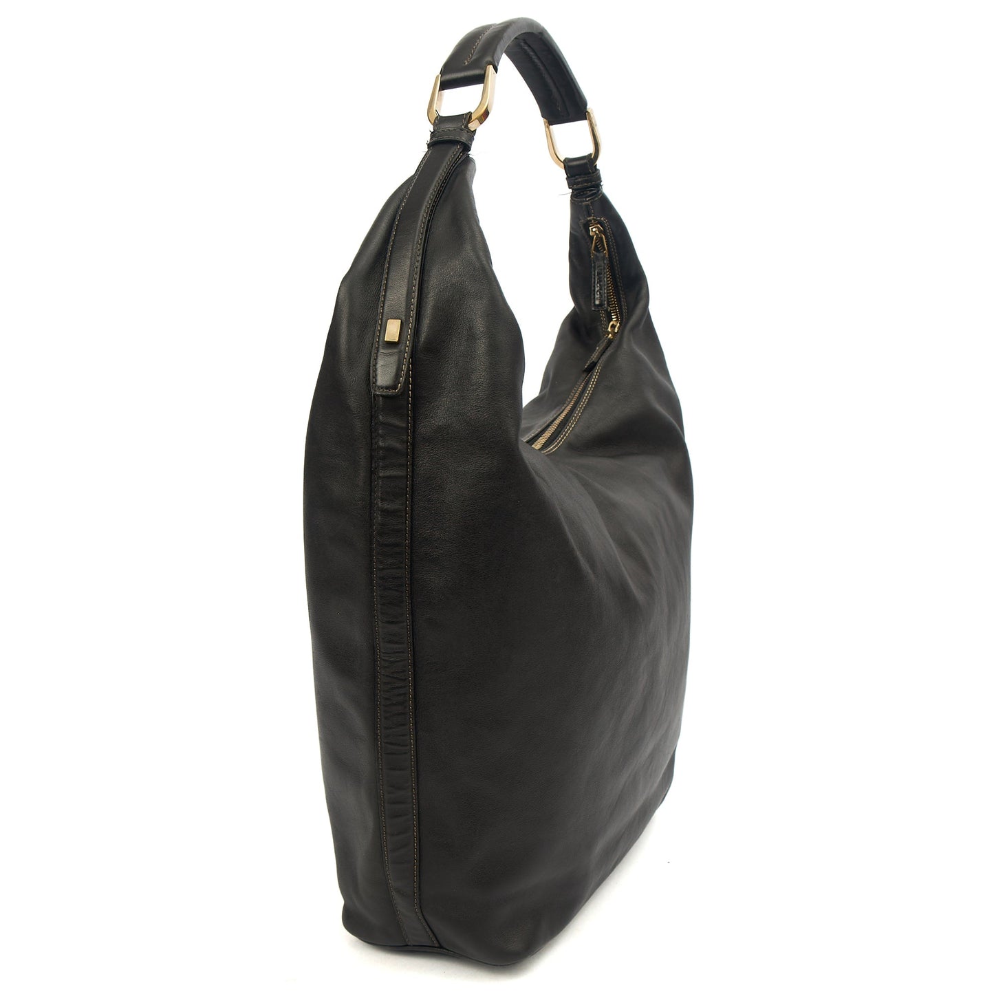 Gucci Shoulder Bag Shoulder Bag in Black, Leather — Side View