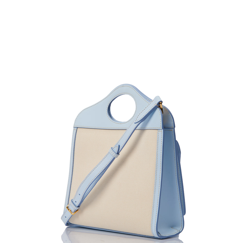 Burberry Top Handle Two-Tone Pocket Bag - Medium in Blue, Leather — Alternate View 8
