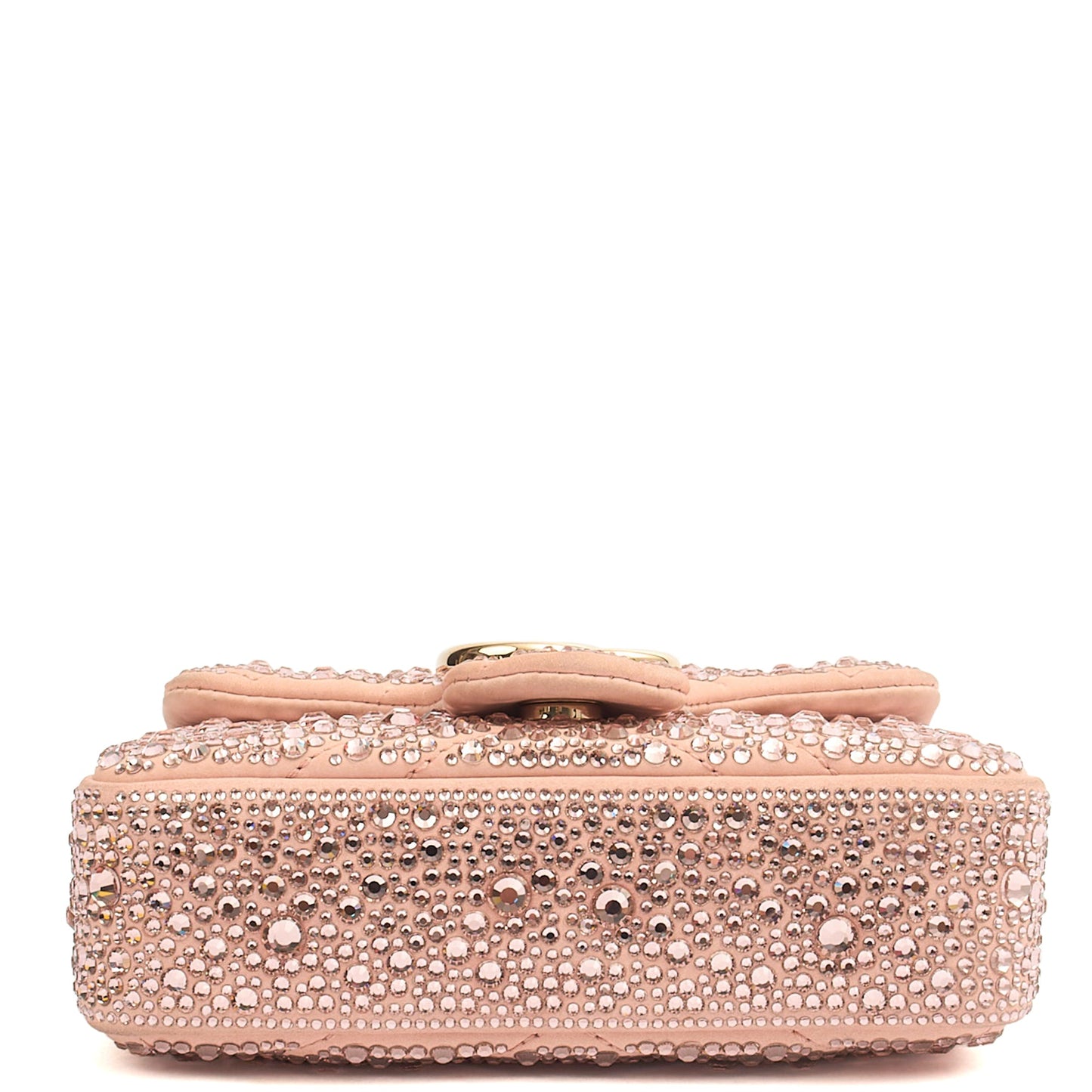 Gucci Cross Body Marmont Shoulder Bag - Small in Pink, Leather — Top View