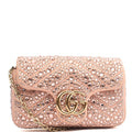 Gucci Cross Body Marmont Shoulder Bag - Small in Pink, Leather — Front View