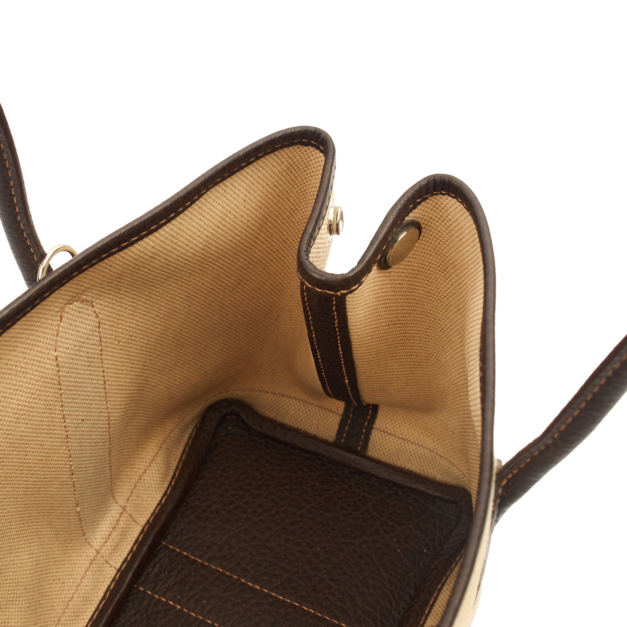 Hermes Garden Tote 30 in Brown, Canvas — Alternate View 20