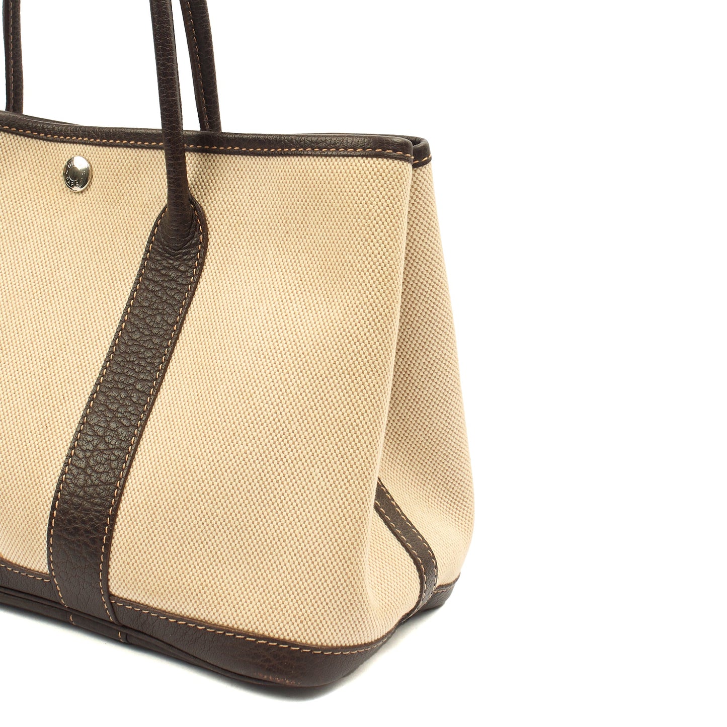 Hermes Garden Tote 30 in Brown, Canvas — Alternate View 15