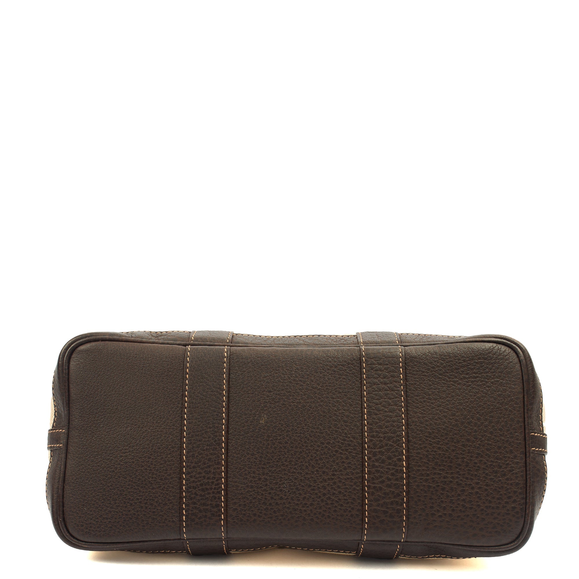 Hermes Garden Tote 30 in Brown, Canvas — Top View