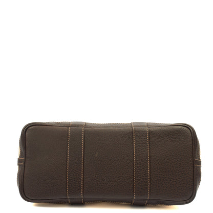 Hermes Garden Tote 30 in Brown, Canvas — Top View