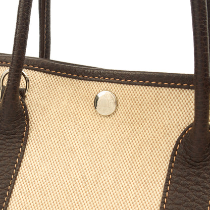 Hermes Garden Tote 30 in Brown, Canvas — Alternate View 16
