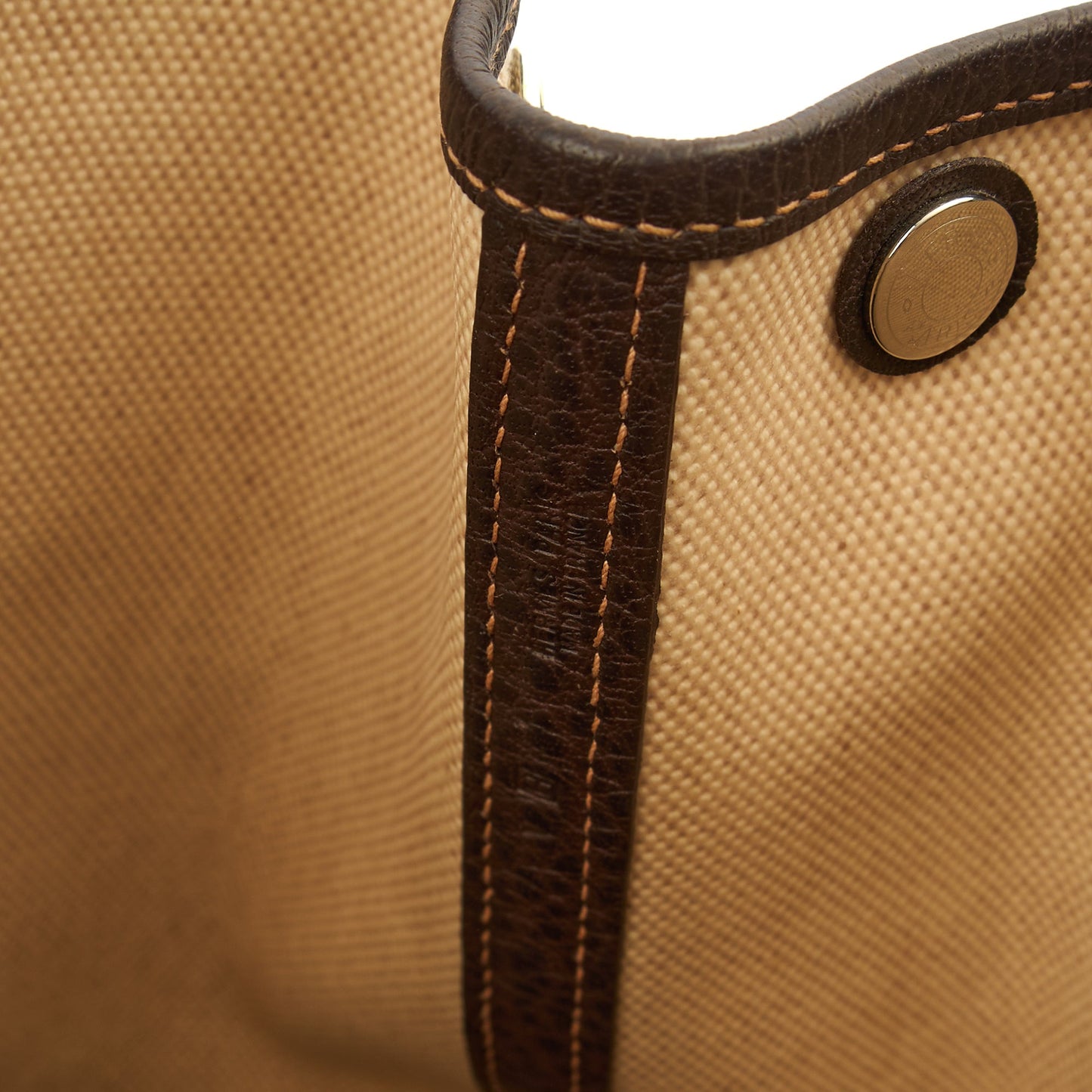 Hermes Garden Tote 30 in Brown, Canvas — Alternate View 9