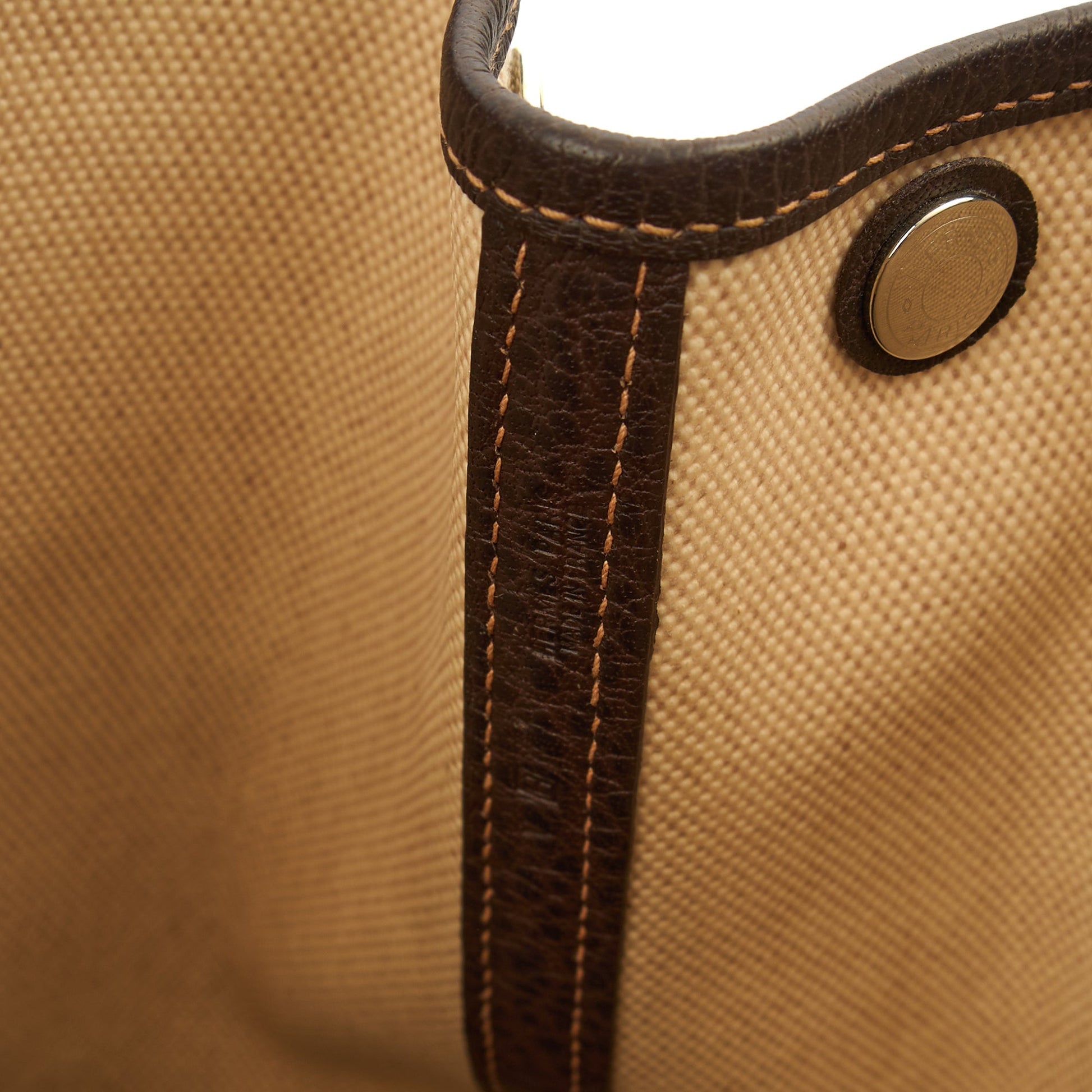 Hermes Garden Tote 30 in Brown, Canvas — Alternate View 9