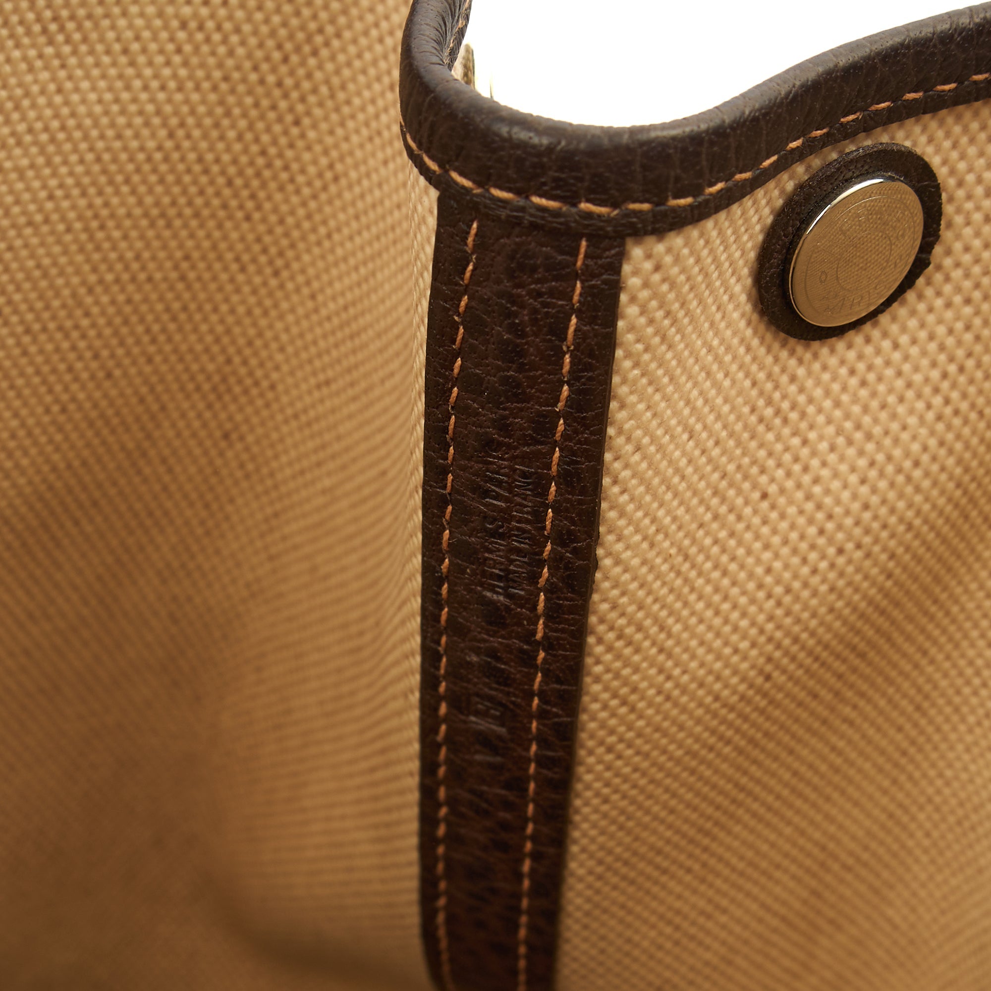 Hermes Garden Tote 30 in Brown, Canvas — Alternate View 29