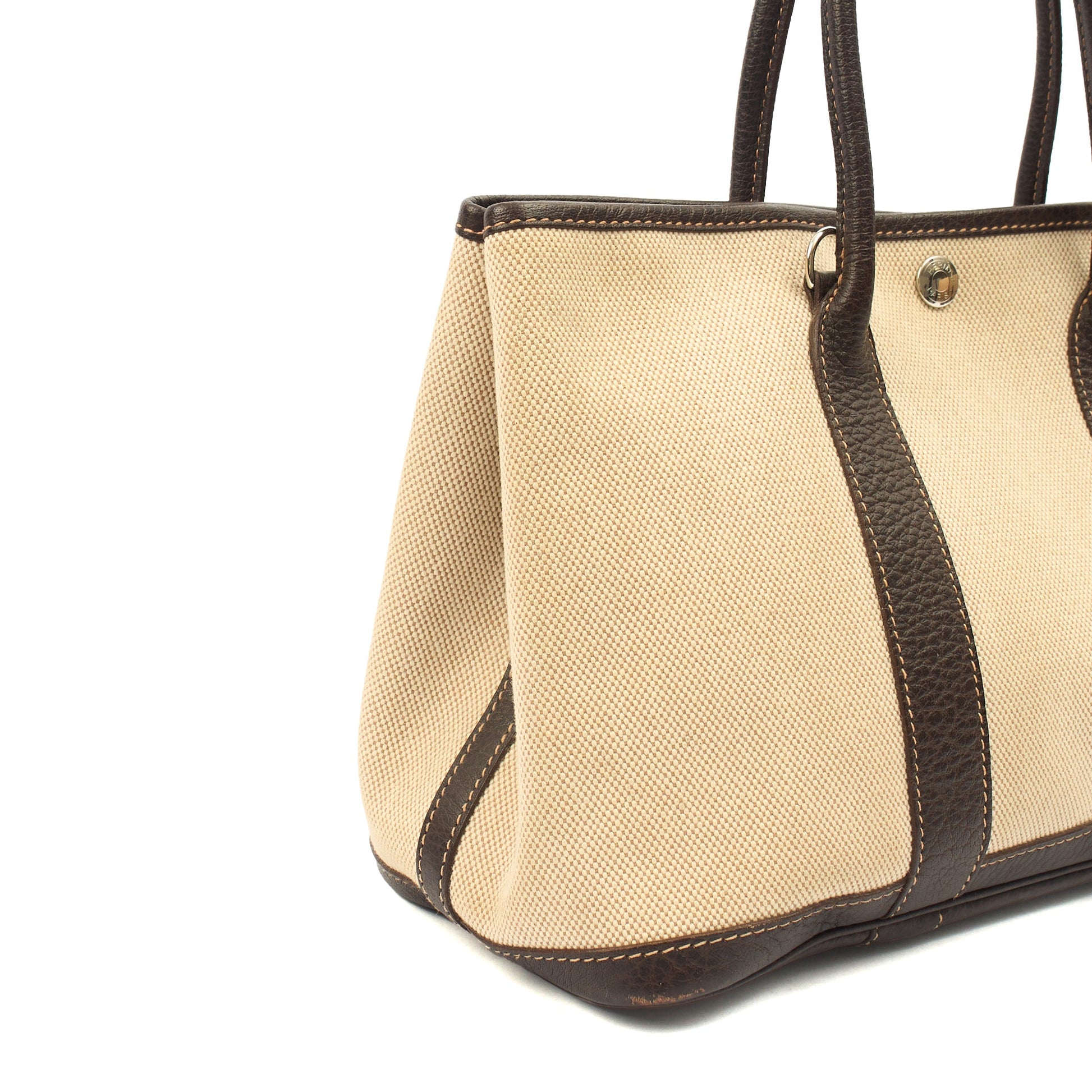 Hermes Garden Tote 30 in Brown, Canvas — Alternate View 7