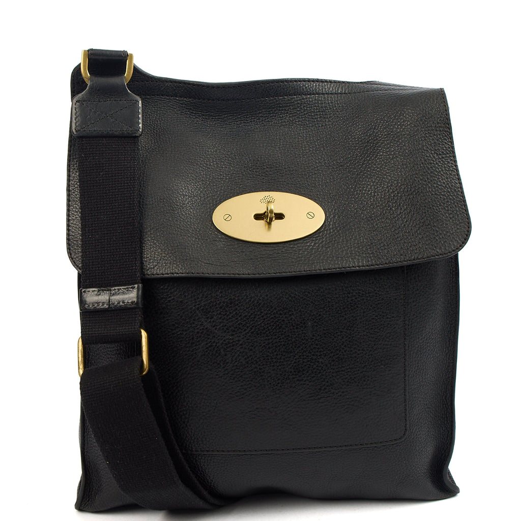 Mulberry Cross Body Antony - Large in Black, Leather — Front View
