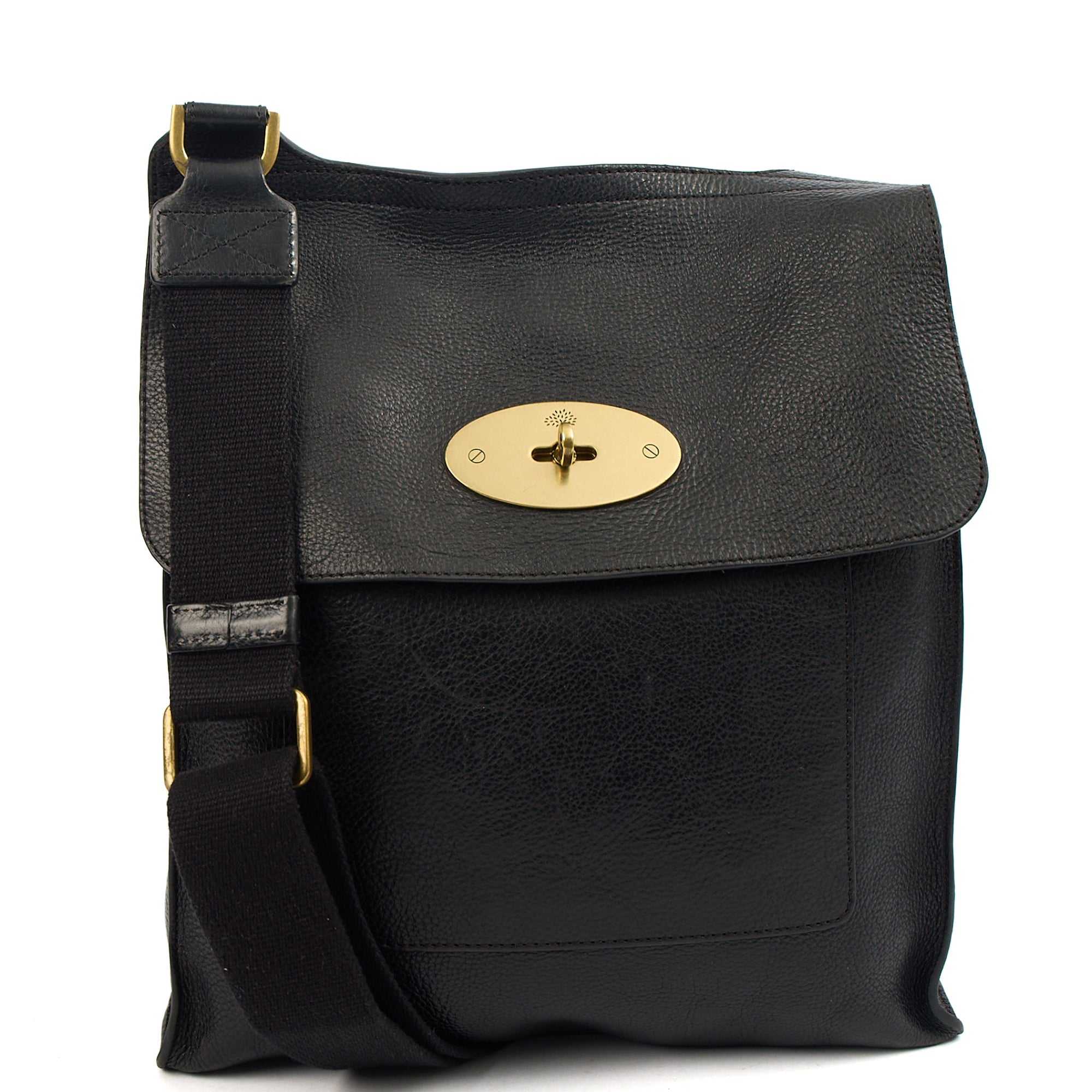 Mulberry Cross Body Antony - Large in Black, Leather — Front View