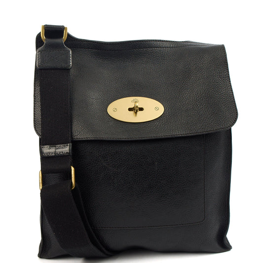 Mulberry Cross Body Antony - Large in Black, Leather — Front View