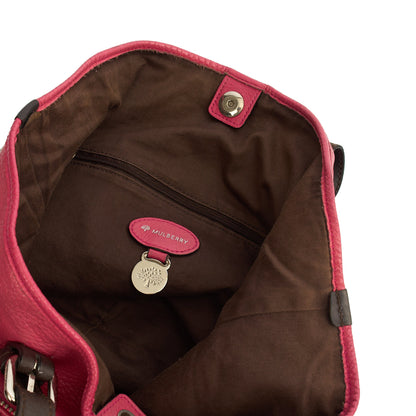 Mulberry Cross Body Mitzy Hobo in Pink, Calfskin Leather — Detail View