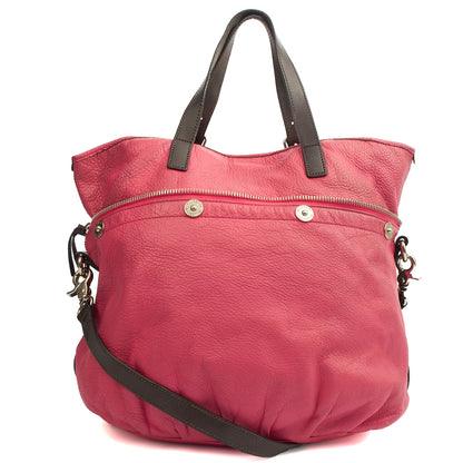 Mulberry Cross Body Mitzy Hobo in Pink, Calfskin Leather — Back View