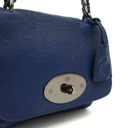 Mulberry Shoulder Bag Lily in Blue, Calfskin Leather — Lifestyle View