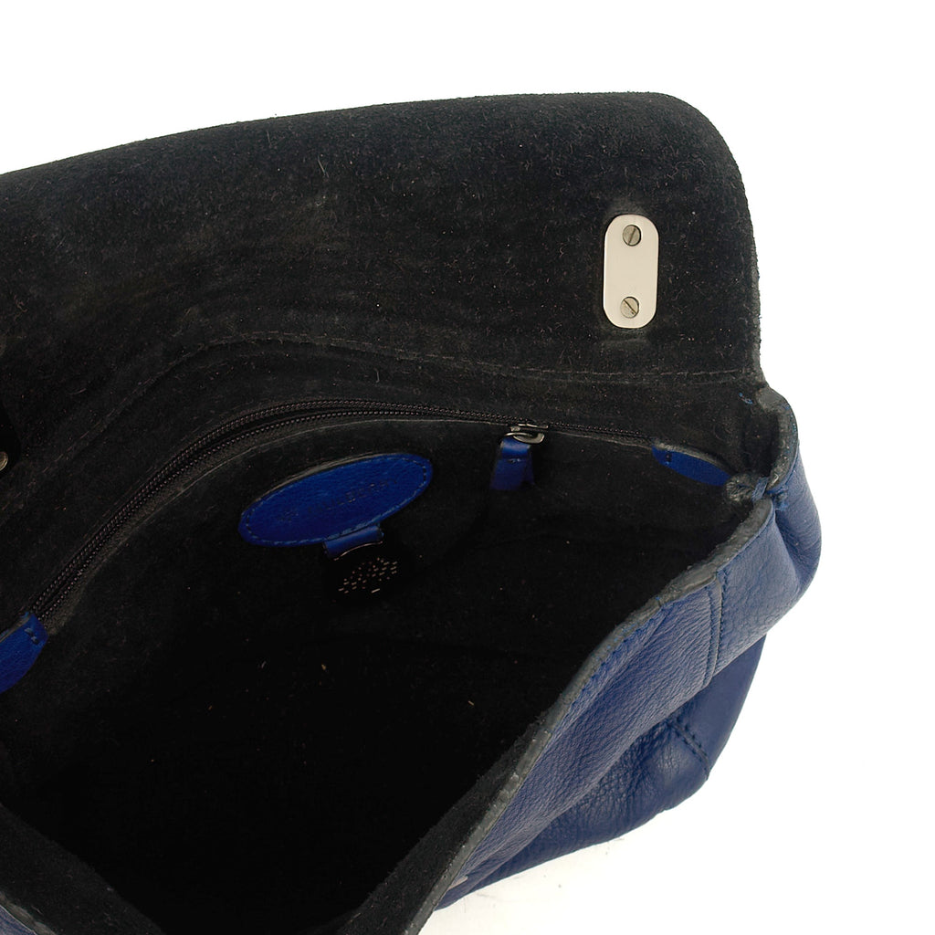 Mulberry Shoulder Bag Lily in Blue, Calfskin Leather — Detail View