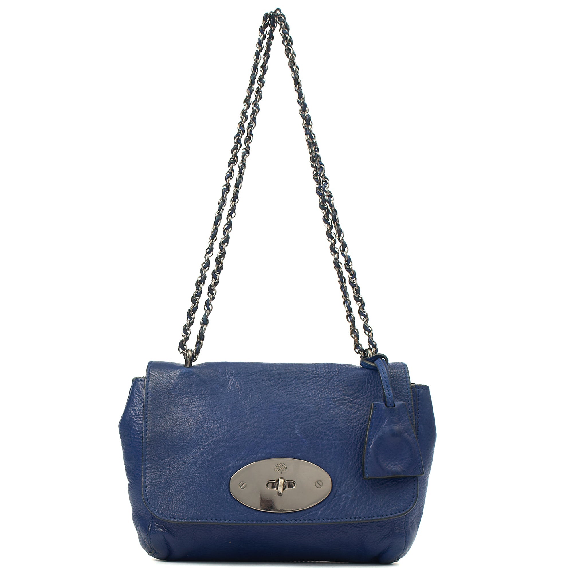 Mulberry Shoulder Bag Lily in Blue, Calfskin Leather — Front View