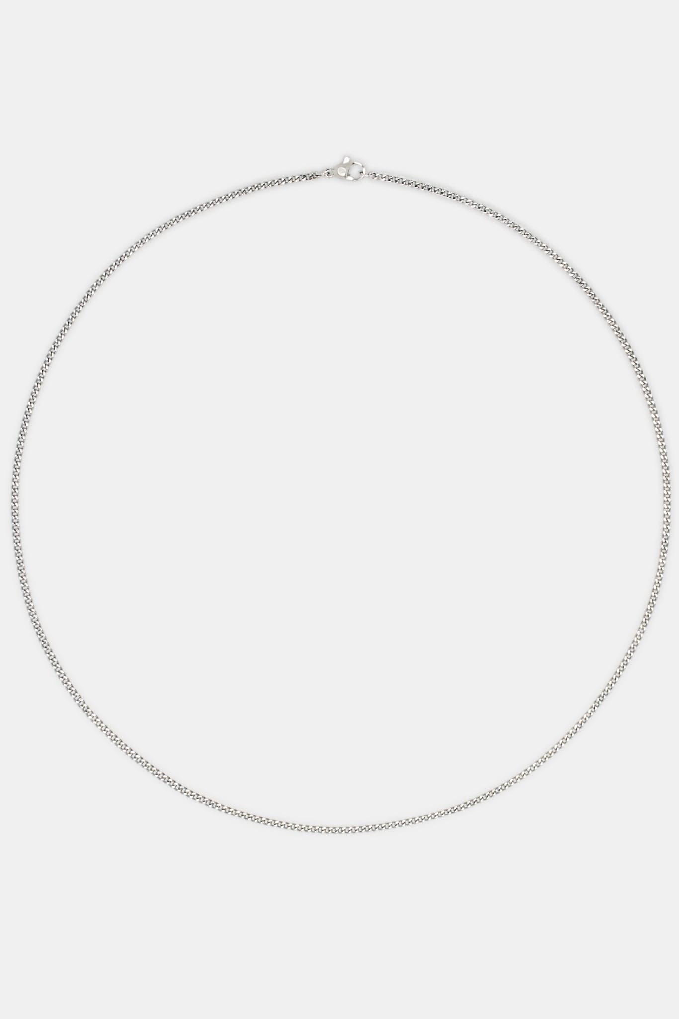 Cernucci Curb Chain - 2mm - White — 18" — Top View