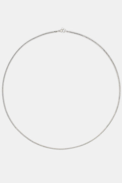 Cernucci Curb Chain - 2mm - White — 18" — Top View