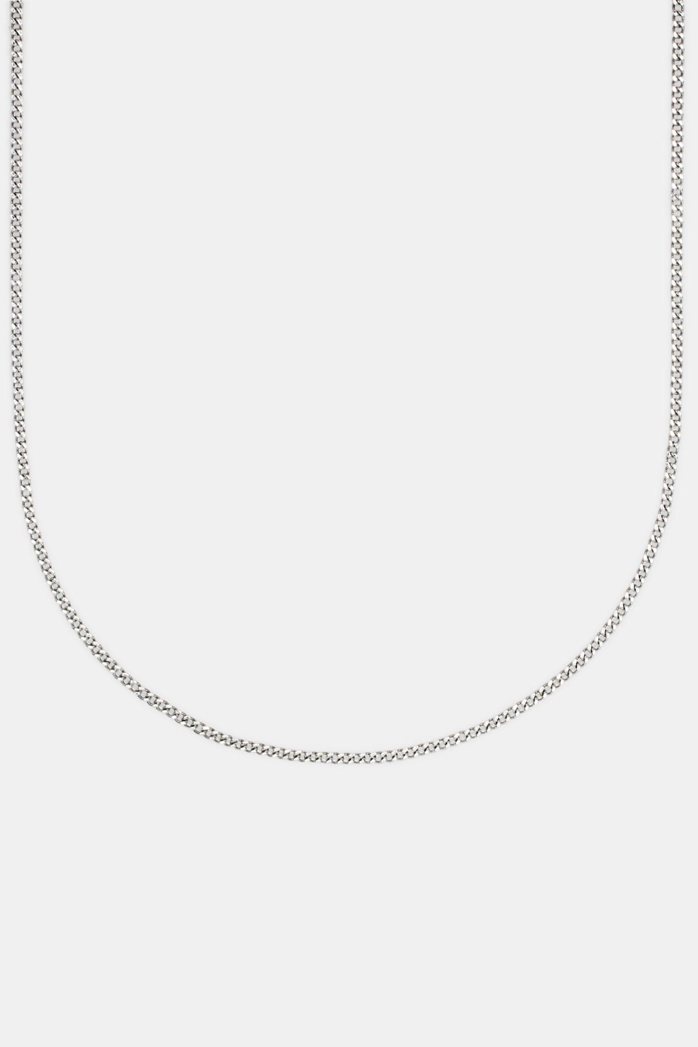 Cernucci Curb Chain - 2mm - White — 18" — Side View