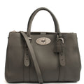 Mulberry Tote Bayswater Double Zip Tote in Pavement Grey, Leather — Front View
