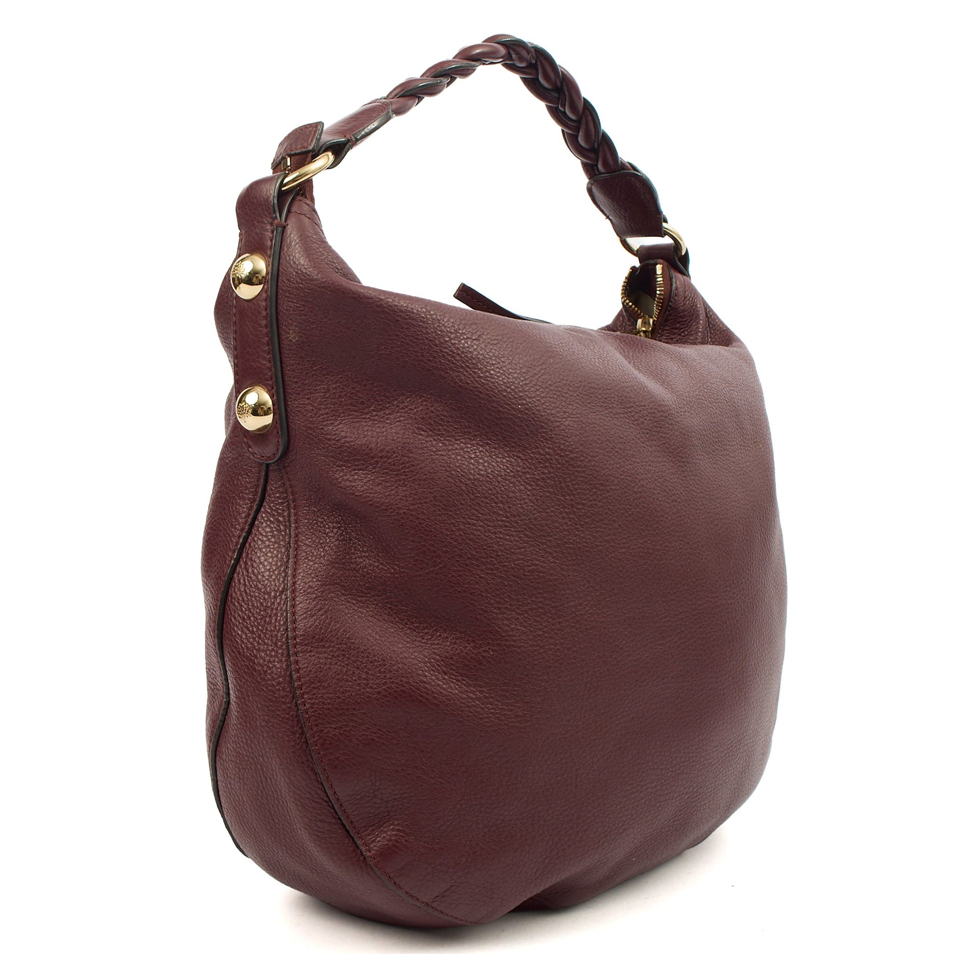 Mulberry Tote Daria Hobo in Purple, Calfskin Leather — Back View