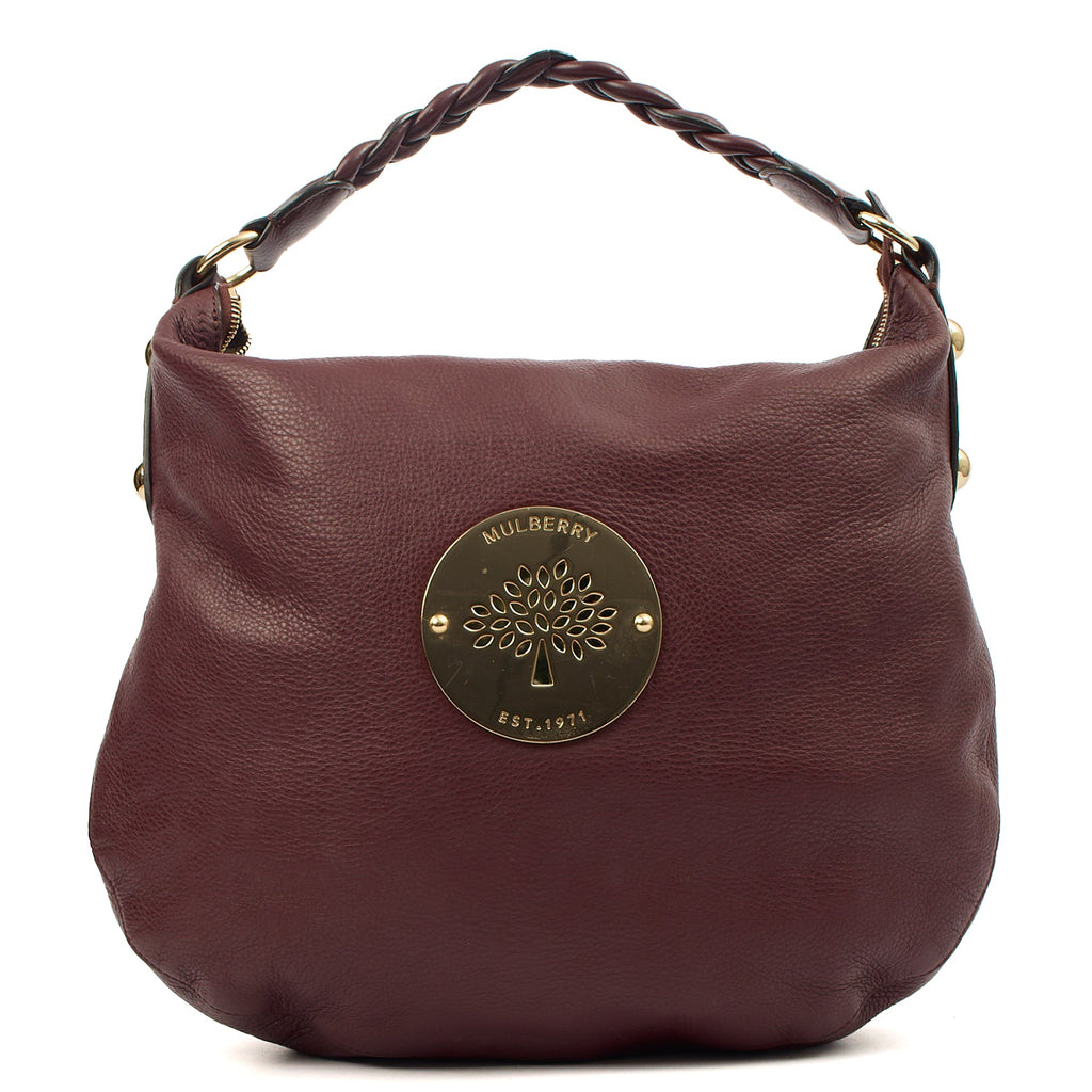 Mulberry Tote Daria Hobo in Purple, Calfskin Leather — Front View