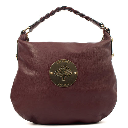 Mulberry Tote Daria Hobo in Purple, Calfskin Leather — Front View