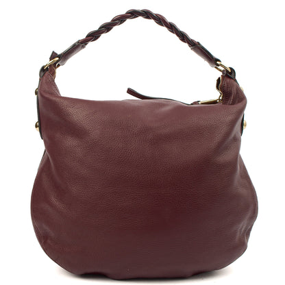 Mulberry Tote Daria Hobo in Purple, Calfskin Leather — Top View