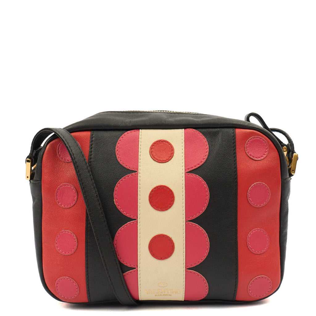 Valentino Cross Body Garavani Carmen Polka Dot Camera Bag in Red, Leather — Alternate View 8