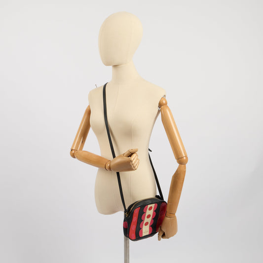 Valentino Cross Body Garavani Carmen Polka Dot Camera Bag in Red, Leather — Side View