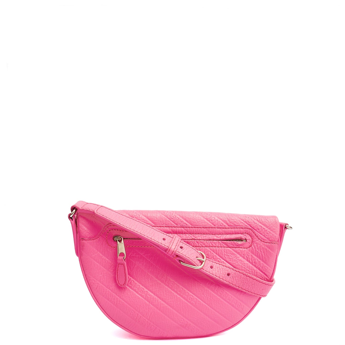Balenciaga Cross Body Belt Bag in Pink, Veau (Calfskin) — Back View