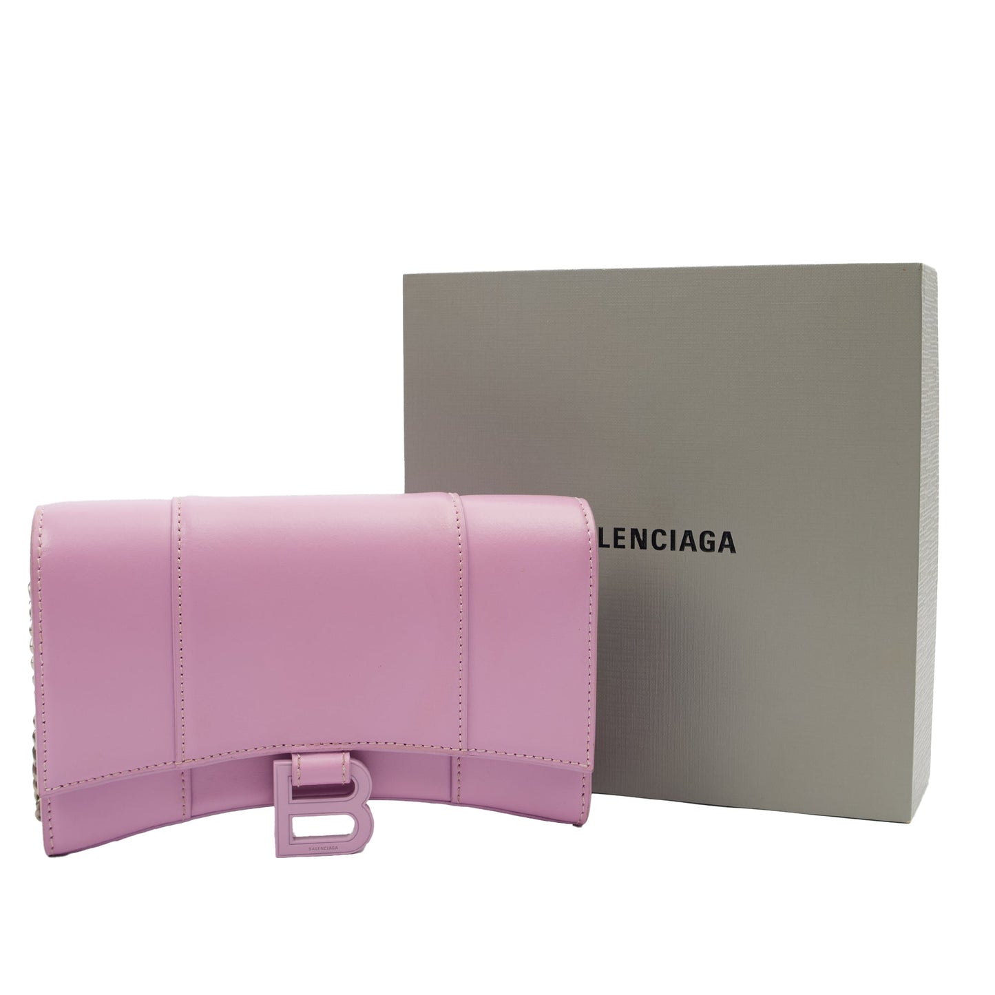 Balenciaga Cross Body Hourglass Wallet on Chain in Purple, Leather — Alternate View 21