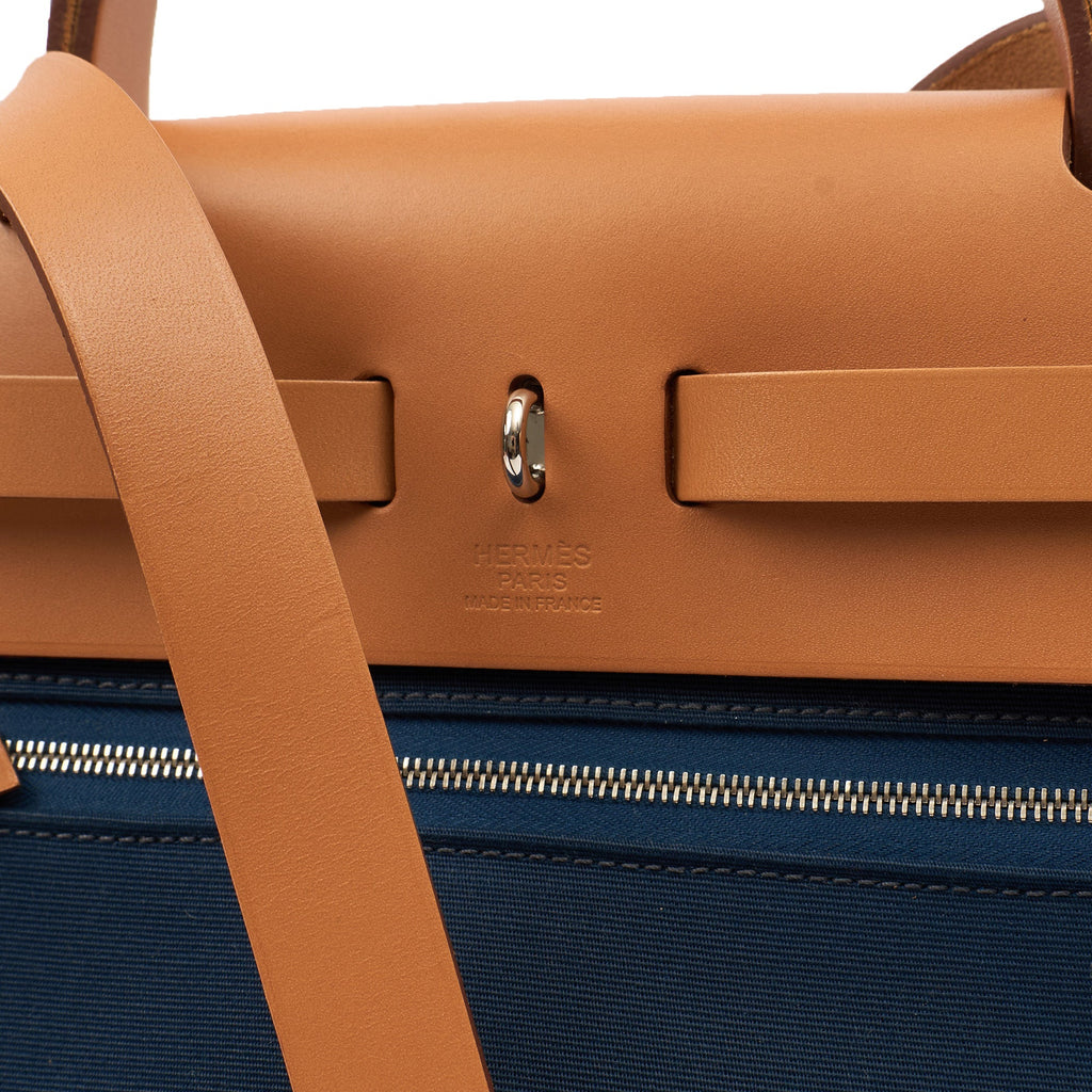 Hermes Tote Herbag Zip 31 in Bleu Électrique, Canvas — Alternate View 28