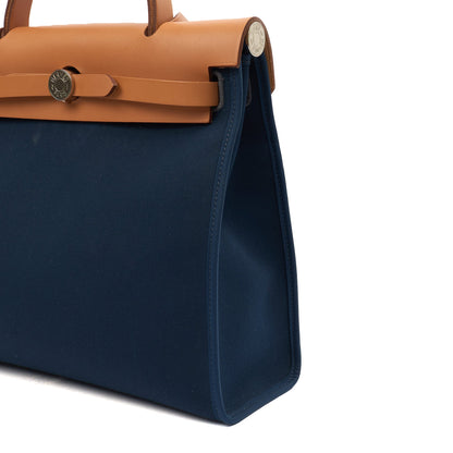 Hermes Tote Herbag Zip 31 in Bleu Électrique, Canvas — Alternate View 21