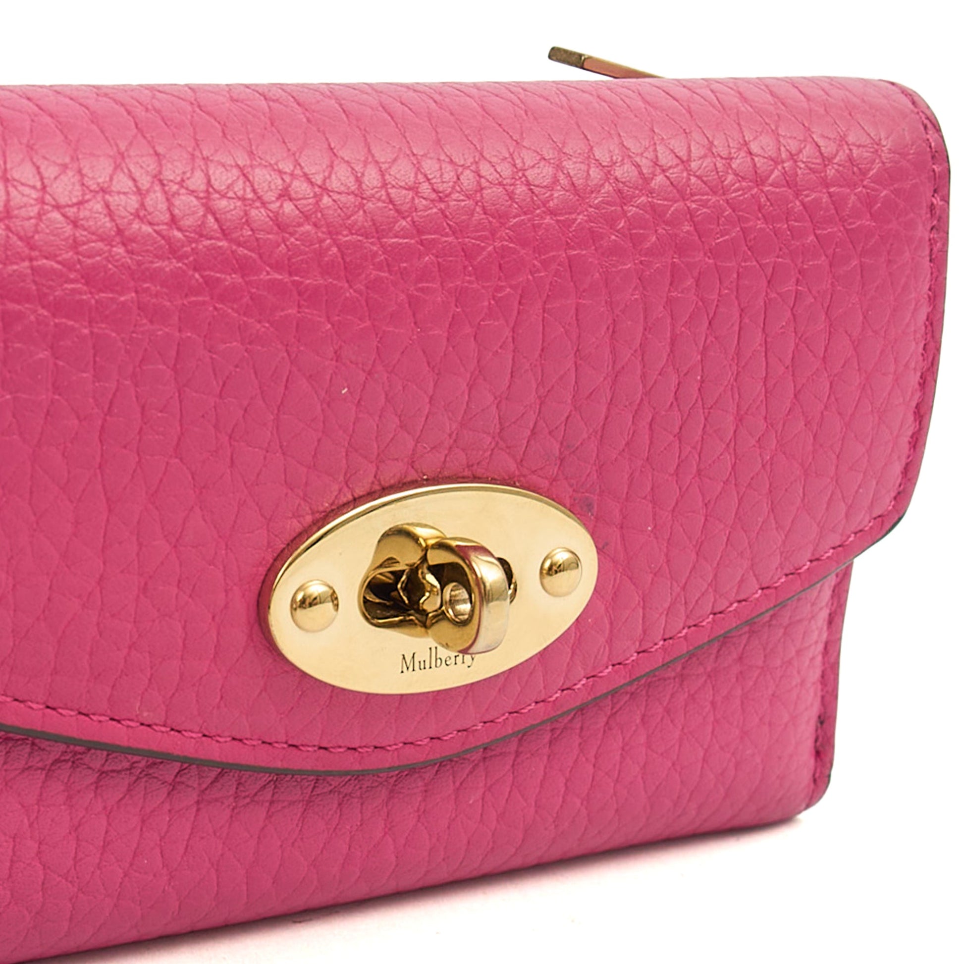 Mulberry Purse Wallet in Pink, Leather — Detail View