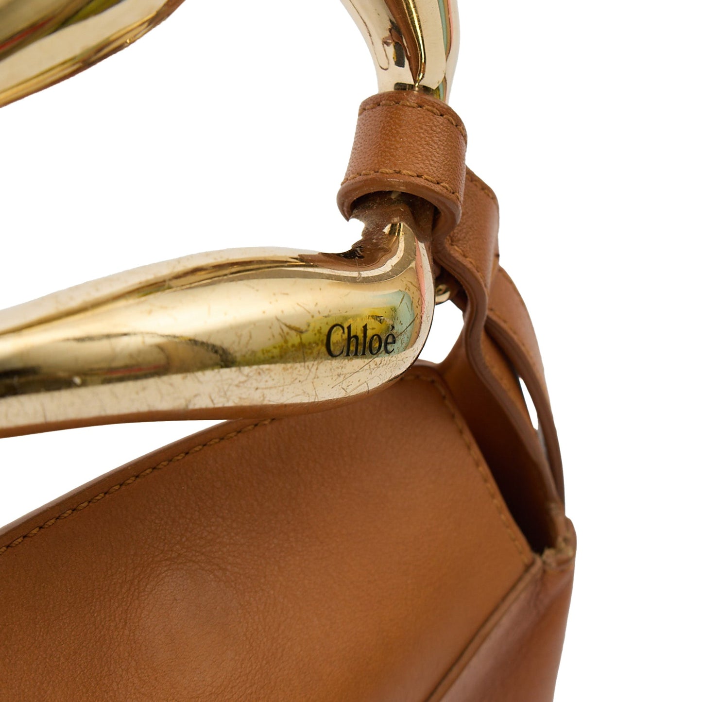 Chloe Cross Body Camel Kiss - Small in Brown, Leather — Lifestyle View