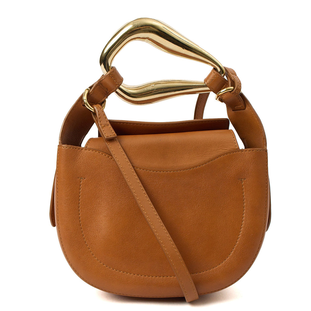 Chloe Cross Body Camel Kiss - Small in Brown, Leather — Top View