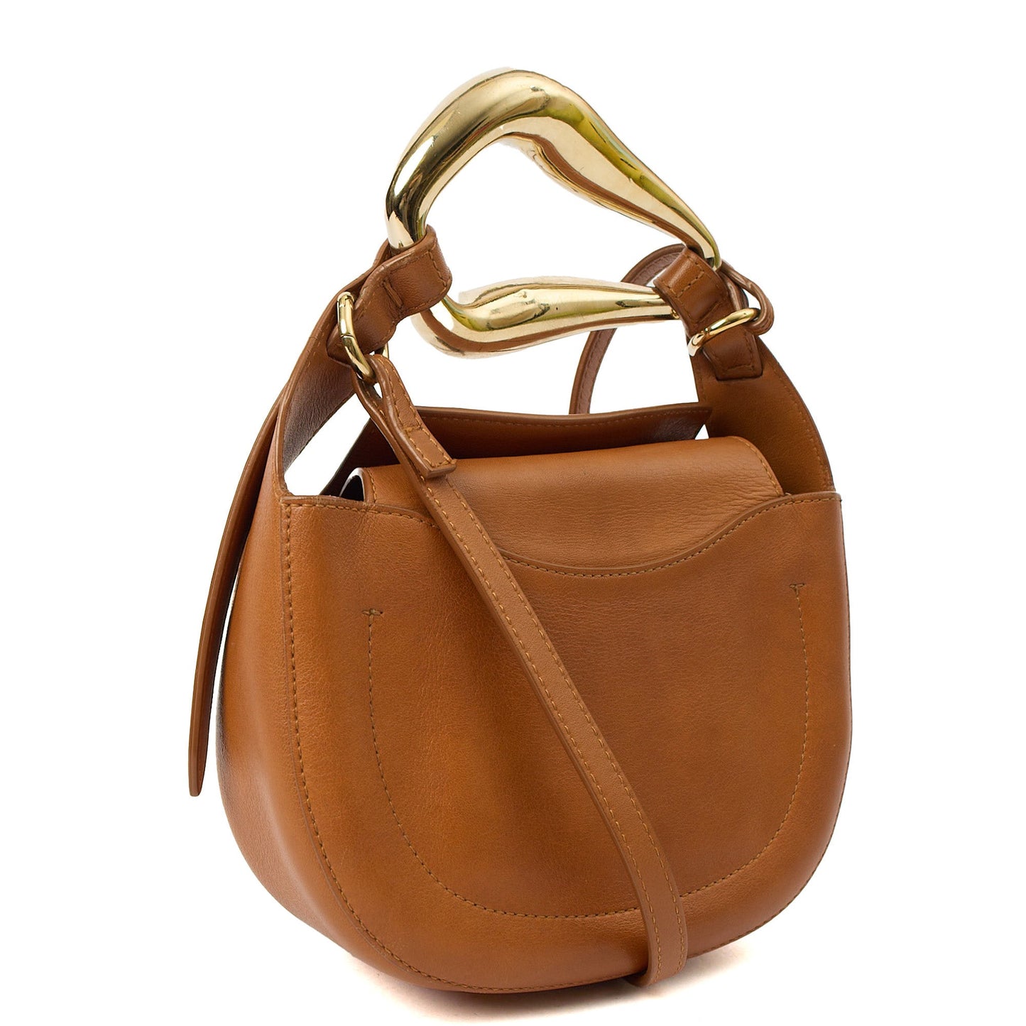 Chloe Cross Body Camel Kiss - Small in Brown, Leather — Back View