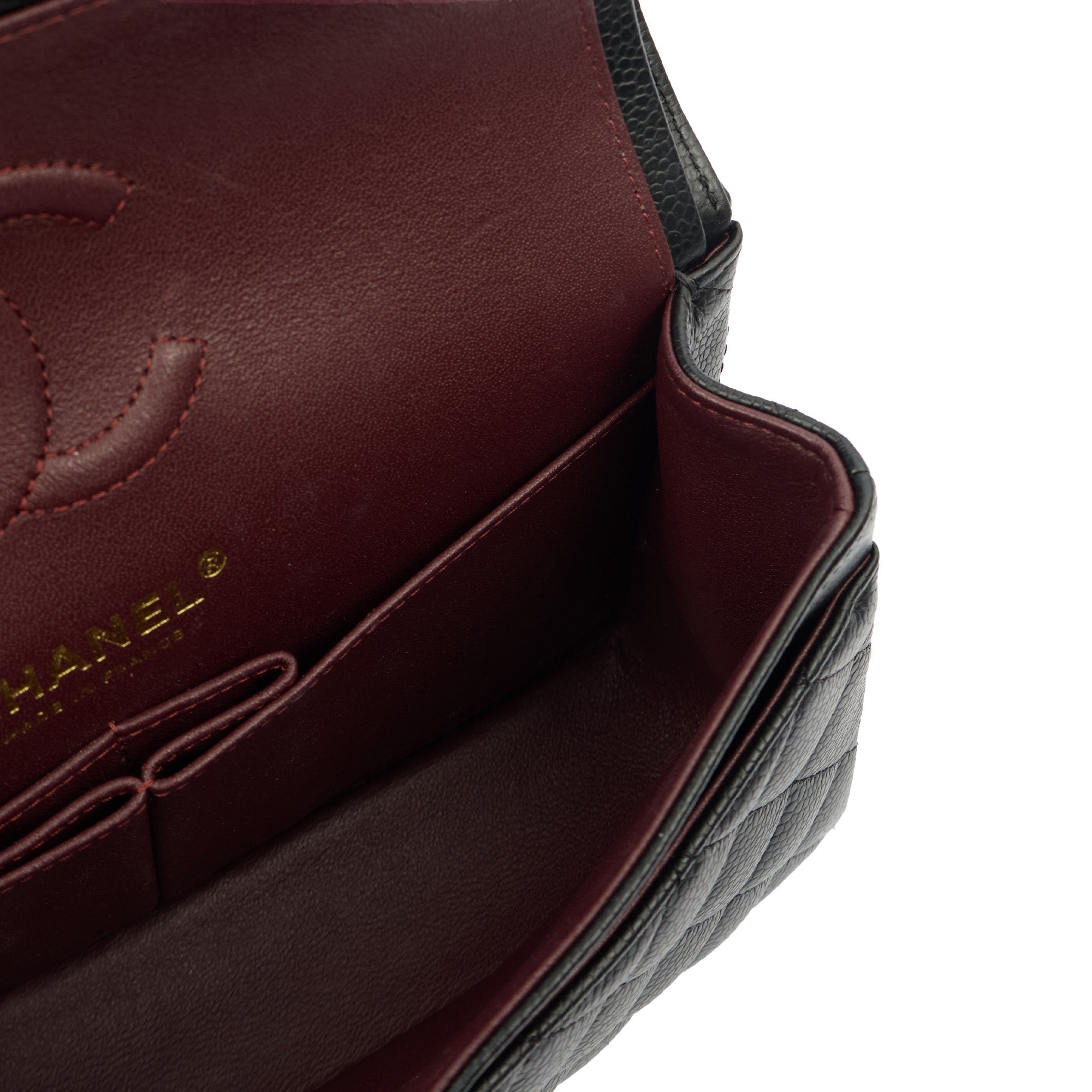 Chanel Cross Body Classic Double Flap - Small in Black, Caviar Leather — Alternate View 9
