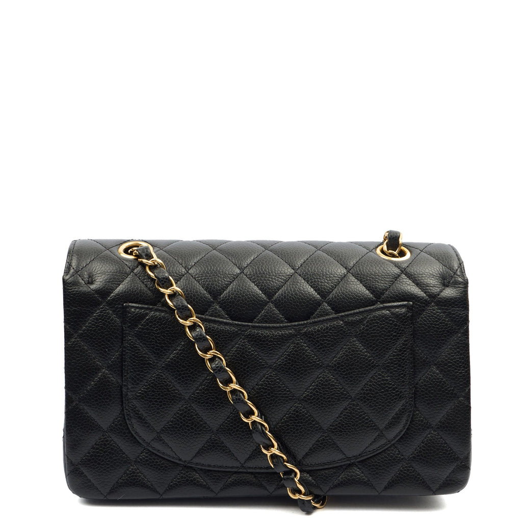 Chanel Cross Body Classic Double Flap - Small in Black, Caviar Leather — Alternate View 12