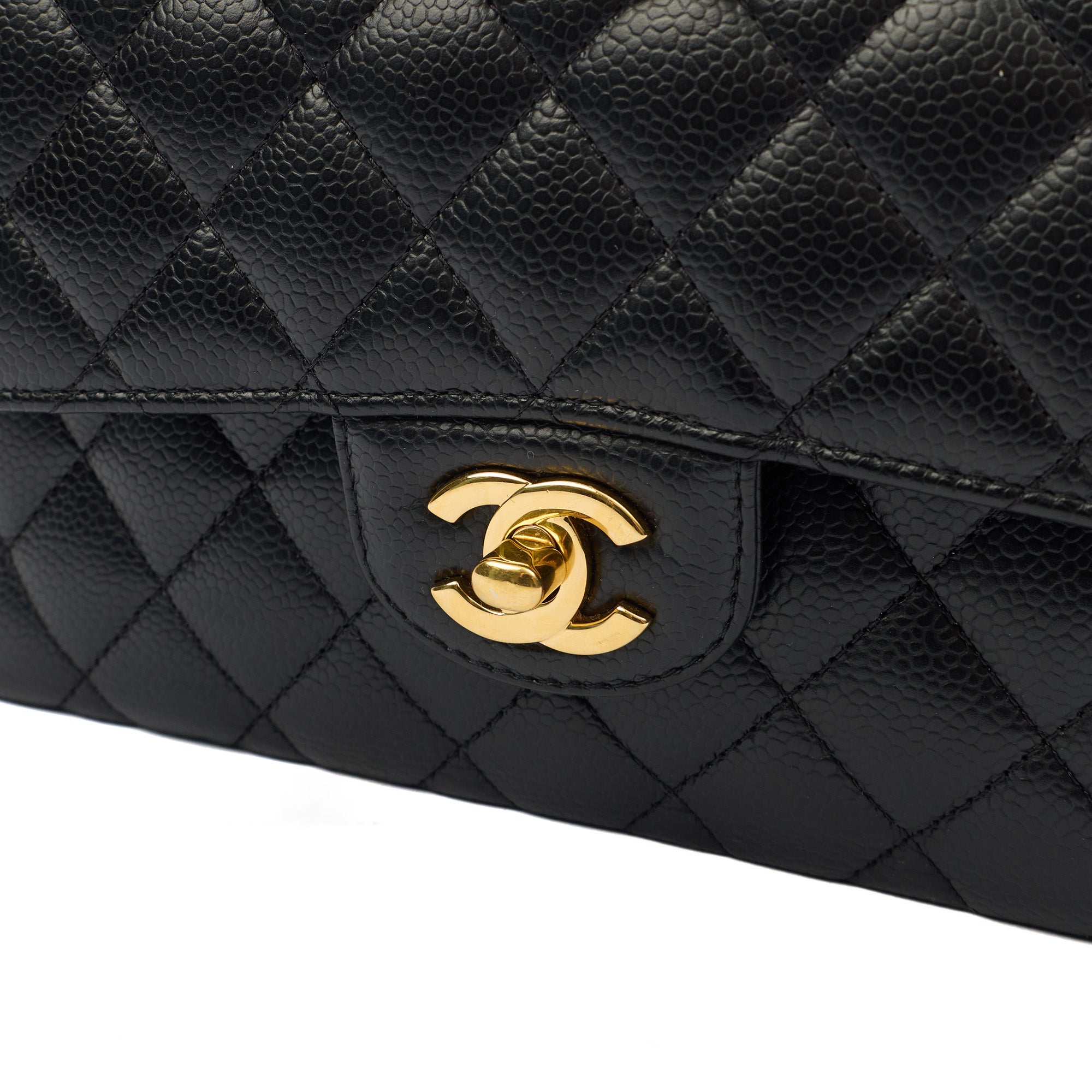 Chanel Cross Body Classic Double Flap - Small in Black, Caviar Leather — Lifestyle View