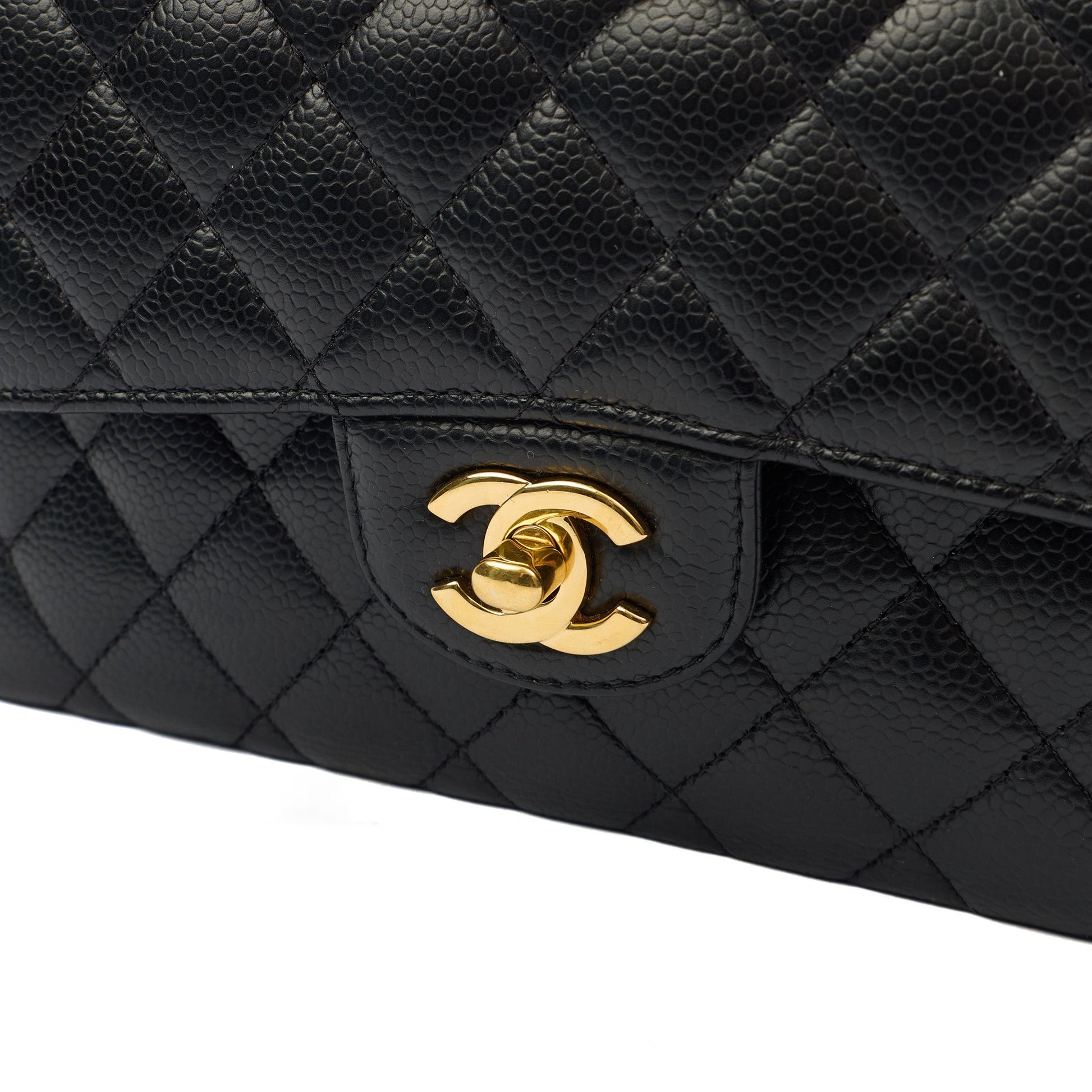 Chanel Cross Body Classic Double Flap - Small in Black, Caviar Leather — Alternate View 15